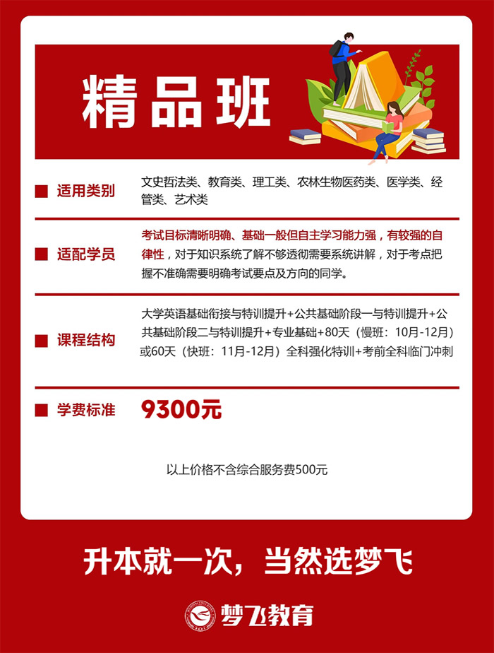 福建梦飞教育专升本精品班 福建专升本培训班