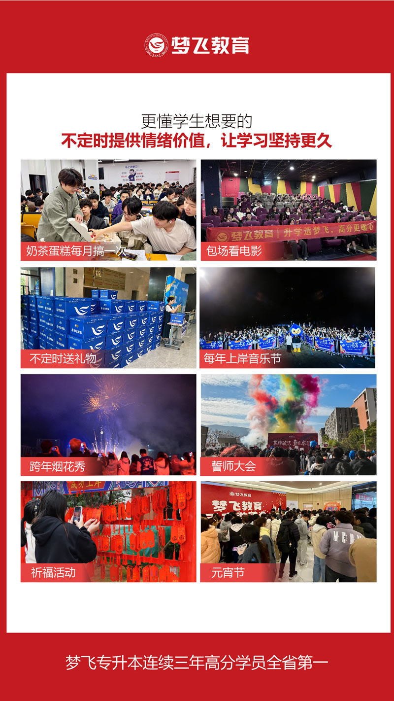 福建专升本12年！梦飞教育专升本全科辅导课程战绩一览