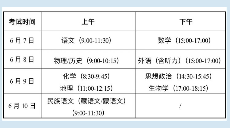 2024新高考改革的省份有哪些 各省份高考时间安排汇总一览表