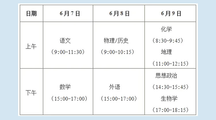 2024新高考改革的省份有哪些 各省份高考时间安排汇总一览表