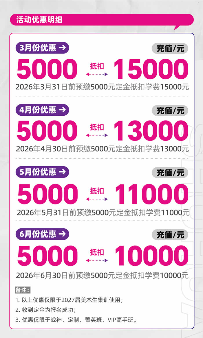 定义高度·超越期待——树华画室27届集训招生简章