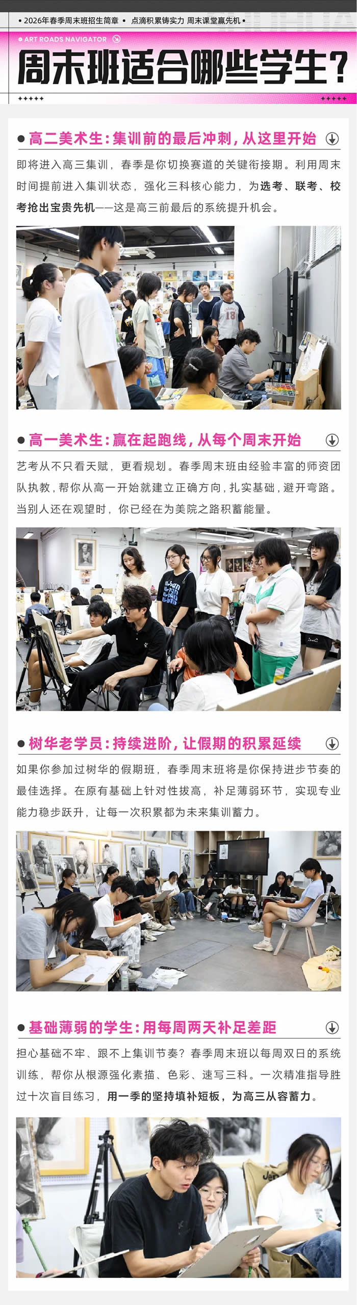 告别“无效周末”，让进步每周可见！——树华画室2026春季班招生简章