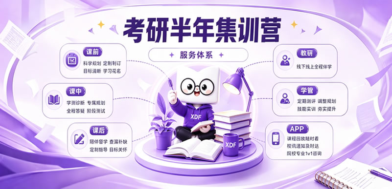 济南新东方考研半年集训营课程-收费价格